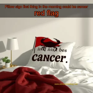 Artistic representation for Pillow sign first thing in the morning could be cancer red flag