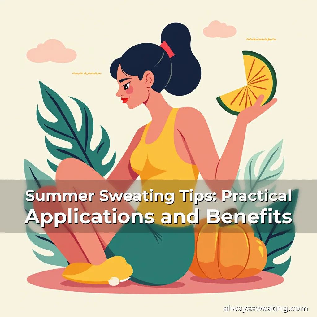 Artistic representation for Summer Sweating Tips: Practical Applications and Benefits