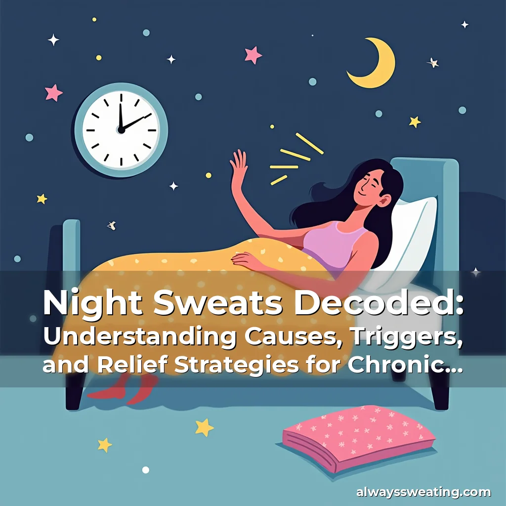 Artistic representation for Night Sweats Decoded: Understanding Causes, Triggers, and Relief Strategies for Chronic Sweaters